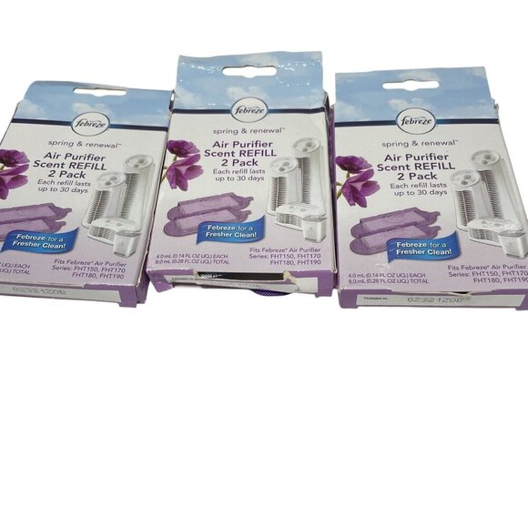 Febreeze Spring And Renewed Air Purifier 2 Pack‎ 3 Boxes - Picture 1 of 3